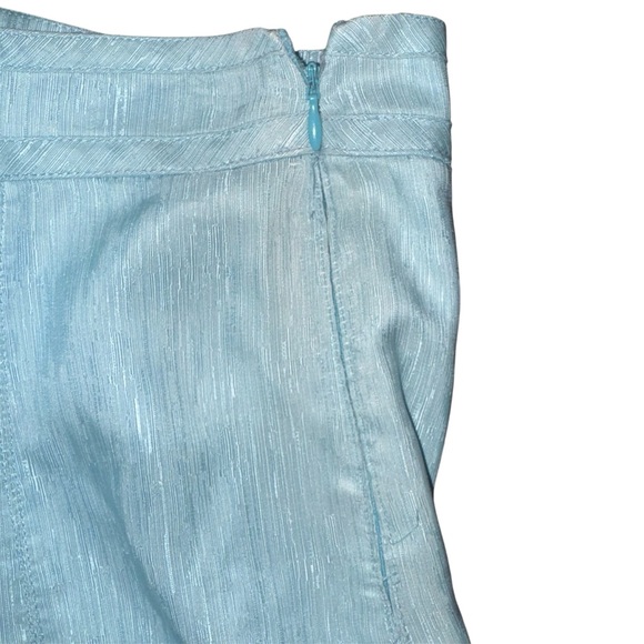 Luca Luca 100% Silk Pleated A-Line Skirt Light Blue Size 42 (Italian Size) - Picture 5 of 10